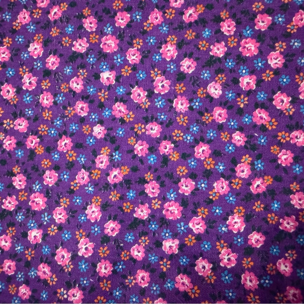 Vintage pink and purple floral fabric